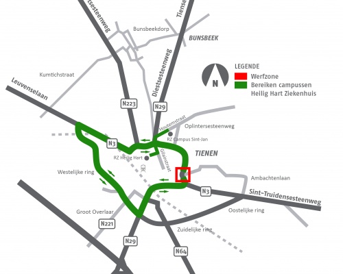 Opgelet: verkeersomleiding voor verkeer komende via Sint-Truidensesteenweg